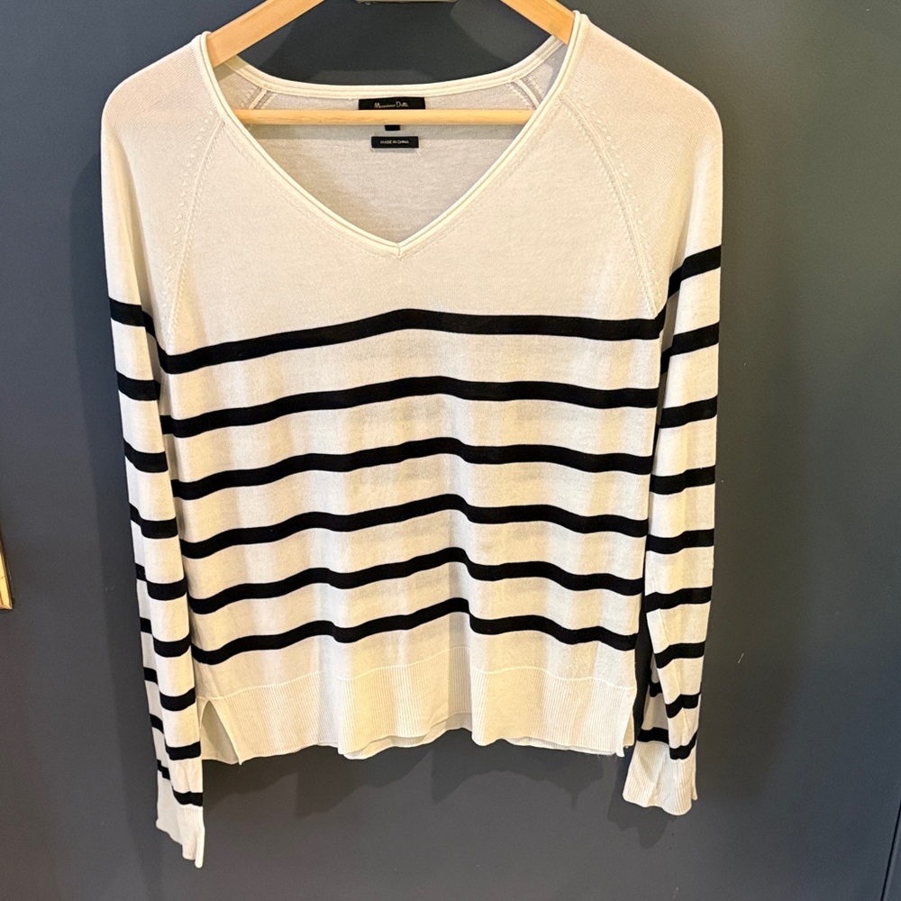 Massimo Dutti Cream Knit Top